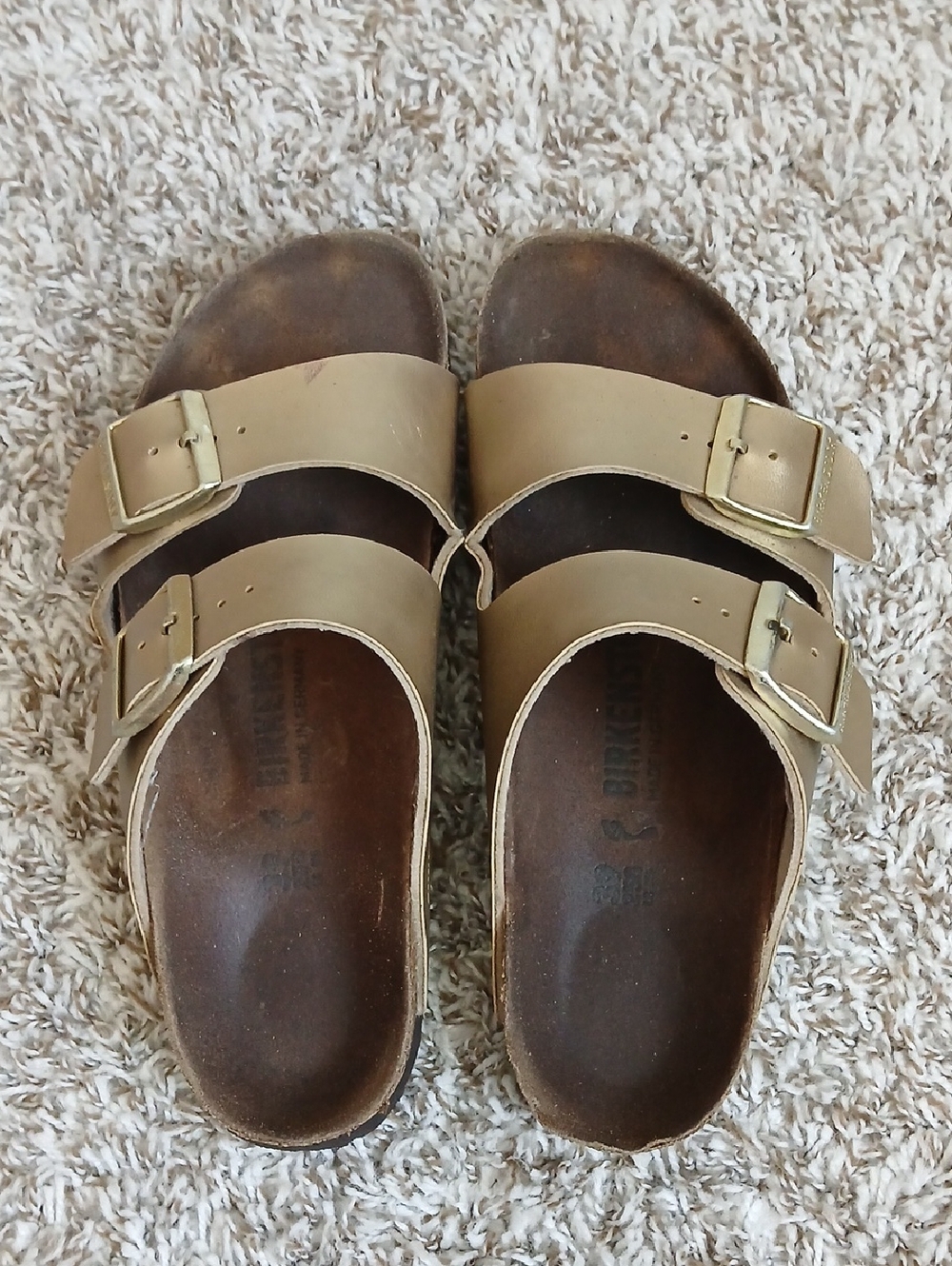 Birkenstock Arizona Metallic Gold Sandals Size 39 (Us W 8-8.5) Regular Wide